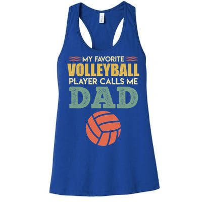 Volleyball Father Saying Volleyballer Gift Women's Racerback Tank