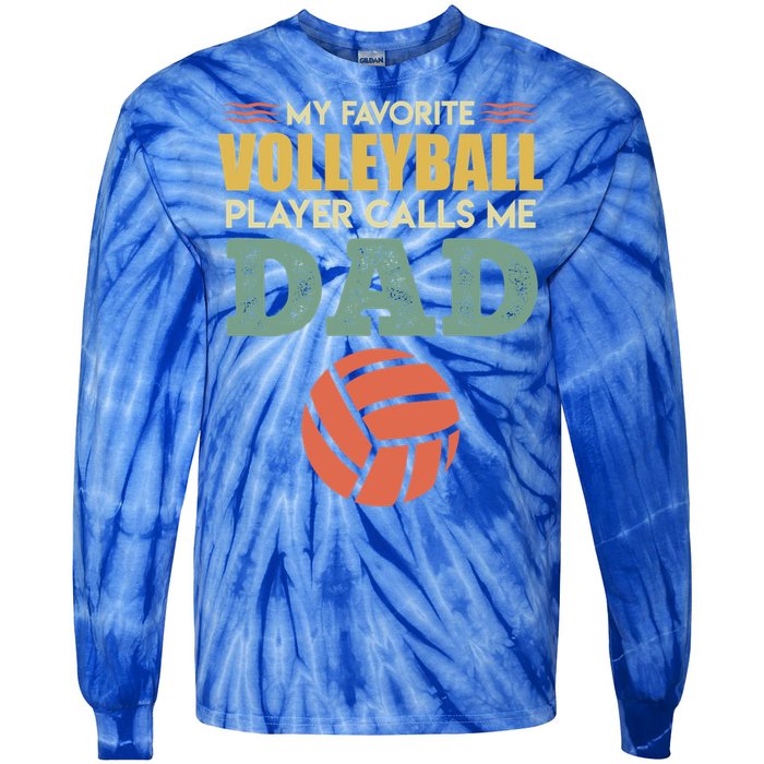 Volleyball Father Saying Volleyballer Gift Tie-Dye Long Sleeve Shirt