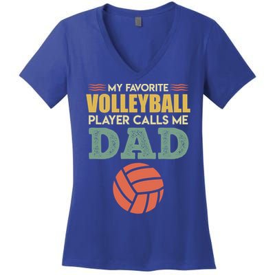 Volleyball Father Saying Volleyballer Gift Women's V-Neck T-Shirt