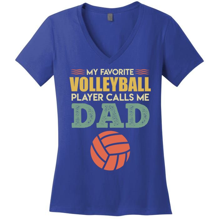 Volleyball Father Saying Volleyballer Gift Women's V-Neck T-Shirt