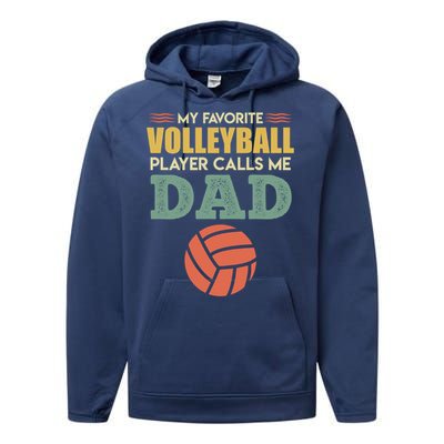 Volleyball Father Saying Volleyballer Gift Performance Fleece Hoodie