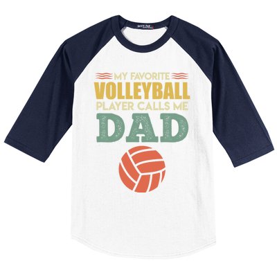 Volleyball Father Saying Volleyballer Gift Baseball Sleeve Shirt