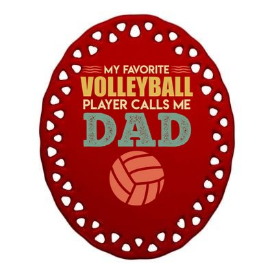 Volleyball Father Saying Volleyballer Gift Ceramic Oval Ornament