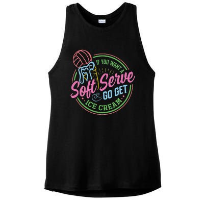 Volleyball Funny Soft Serve Saying Ladies PosiCharge Tri-Blend Wicking Tank