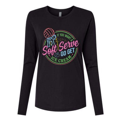 Volleyball Funny Soft Serve Saying Womens Cotton Relaxed Long Sleeve T-Shirt