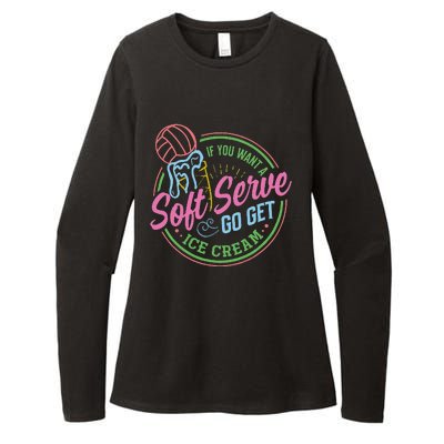 Volleyball Funny Soft Serve Saying Womens CVC Long Sleeve Shirt