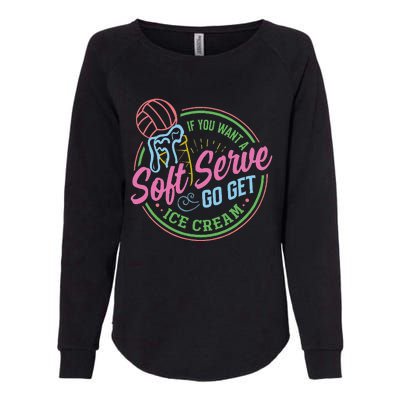 Volleyball Funny Soft Serve Saying Womens California Wash Sweatshirt