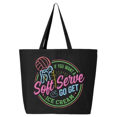 Volleyball Funny Soft Serve Saying 25L Jumbo Tote