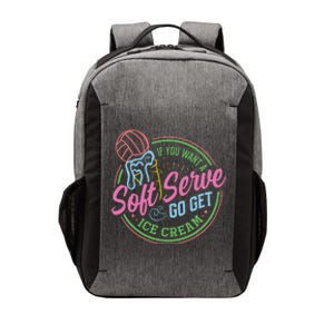 Volleyball Funny Soft Serve Saying Vector Backpack