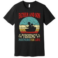 Vintage Father Son Fishing Partners For Life Dad Matching Premium T-Shirt