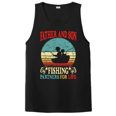 Vintage Father Son Fishing Partners For Life Dad Matching PosiCharge Competitor Tank