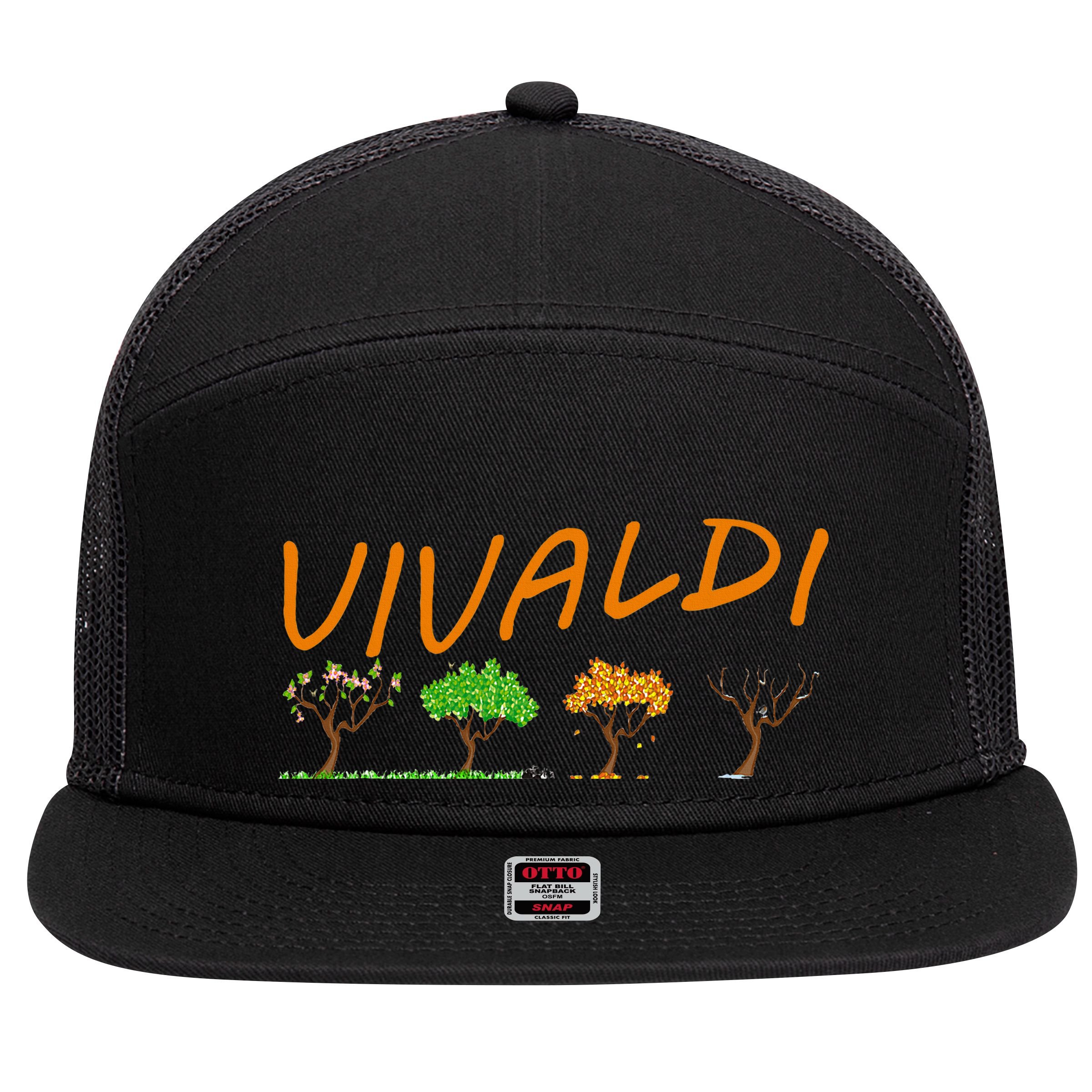 Vivaldi Four Seasons Classic Musical Gift 7 Panel Mesh Trucker Snapback Hat