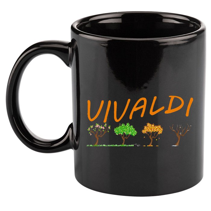 Vivaldi Four Seasons Classic Musical Gift 11oz C Handle Ceramic Mug