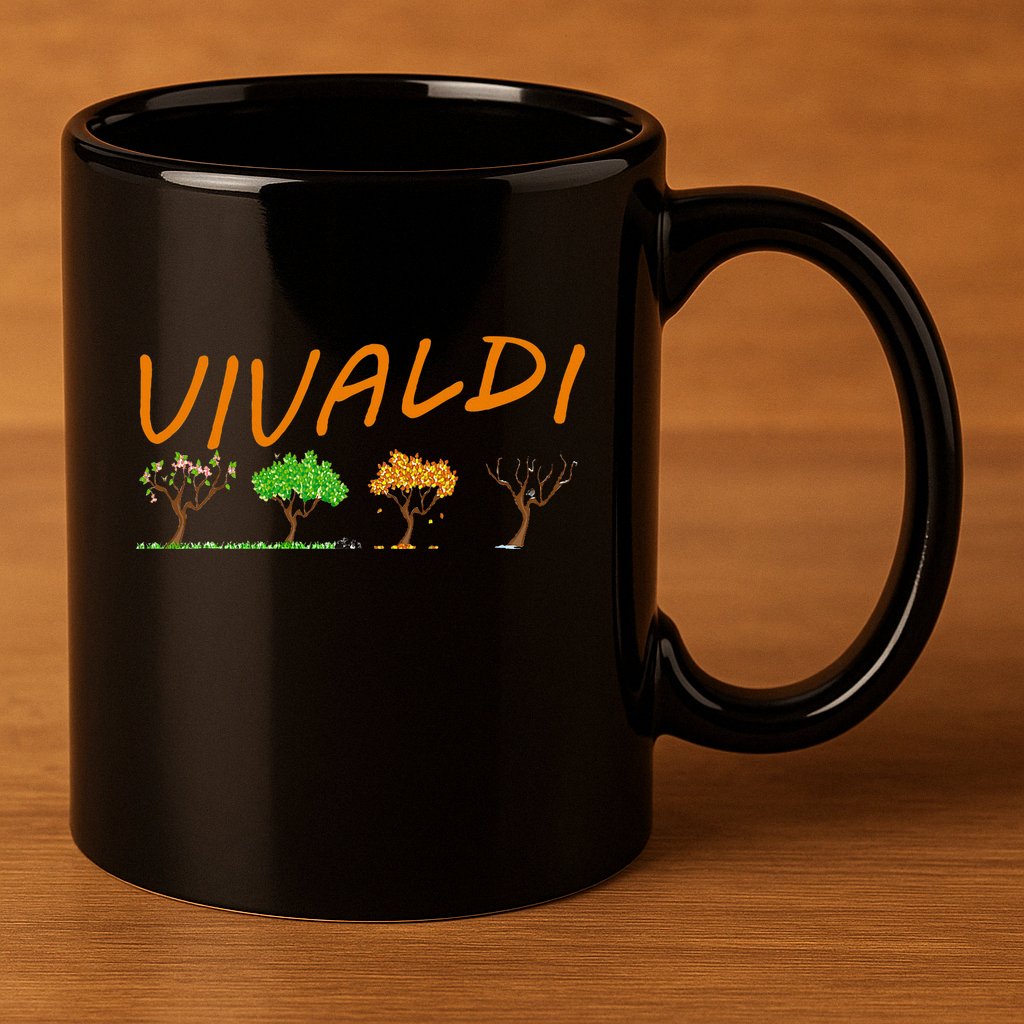Vivaldi Four Seasons Classic Musical Gift 11oz C Handle Ceramic Mug