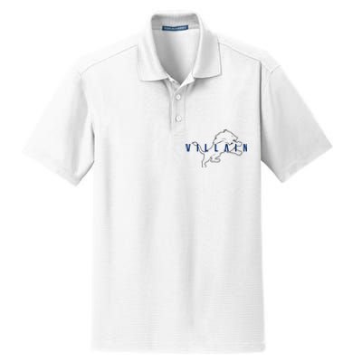 Villain Football Sports Fan Dry Zone Grid Polo