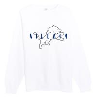 Villain Football Sports Fan Premium Crewneck Sweatshirt