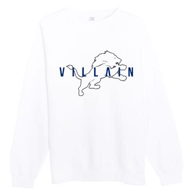 Villain Football Sports Fan Premium Crewneck Sweatshirt