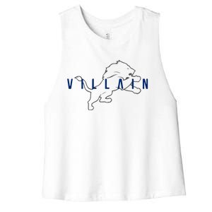 Villain Football Sports Fan Women's Racerback Cropped Tank