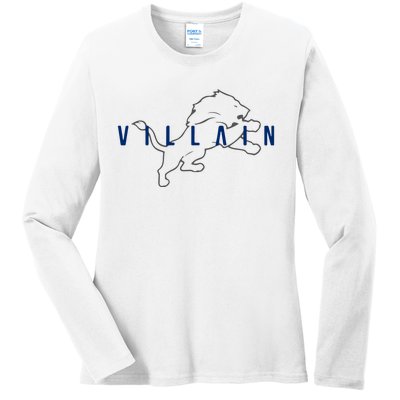 Villain Football Sports Fan Ladies Long Sleeve Shirt