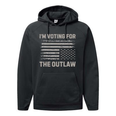 Voting For The Outlaw 2024 Election Performance Fleece Hoodie