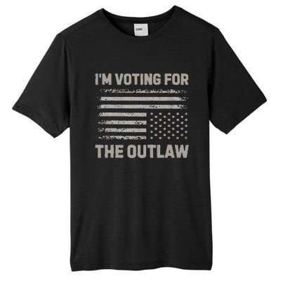 Voting For The Outlaw 2024 Election Tall Fusion ChromaSoft Performance T-Shirt