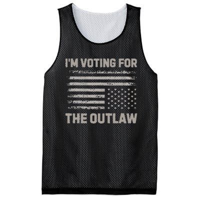 Voting For The Outlaw 2024 Election Mesh Reversible Basketball Jersey Tank