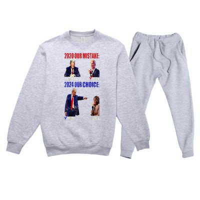 Vote For Trump! God Chose Trump To Restore Our Country! Premium Crewneck Sweatsuit Set