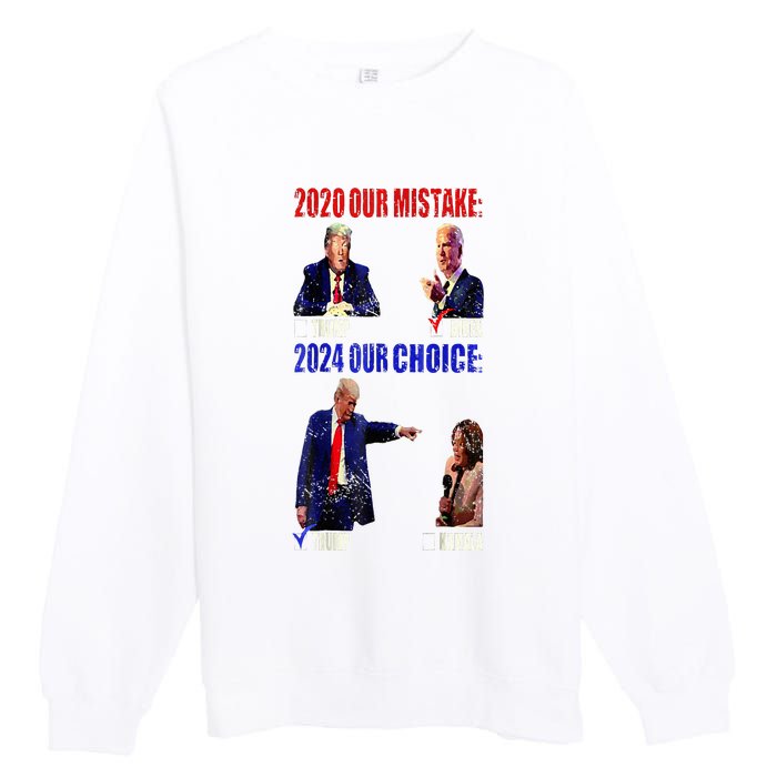 Vote For Trump! God Chose Trump To Restore Our Country! Premium Crewneck Sweatshirt