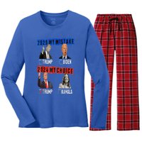 Vote For Trump! God Chose Trump To Restore Our Country! Women's Long Sleeve Flannel Pajama Set 