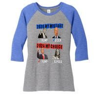 Vote For Trump! God Chose Trump To Restore Our Country! Women's Tri-Blend 3/4-Sleeve Raglan Shirt