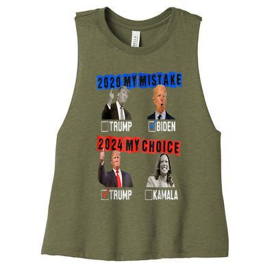 Vote For Trump! God Chose Trump To Restore Our Country! Women's Racerback Cropped Tank