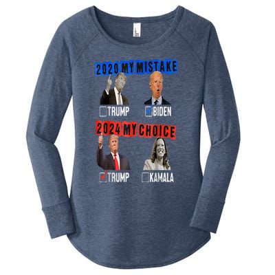 Vote For Trump! God Chose Trump To Restore Our Country! Women's Perfect Tri Tunic Long Sleeve Shirt