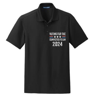 Voting For The Convicted Fellon 2024 Pro Dry Zone Grid Polo