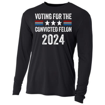 Voting For The Convicted Fellon 2024 Pro Cooling Performance Long Sleeve Crew