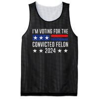 Voting For The Felon Trump 2024 Bold Political Statement Mesh Reversible Basketball Jersey Tank