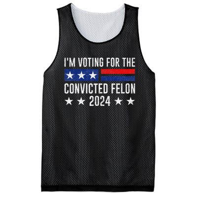 Voting For The Felon Trump 2024 Bold Political Statement Mesh Reversible Basketball Jersey Tank