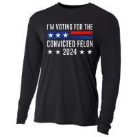 Voting For The Felon Trump 2024 Bold Political Statement Cooling Performance Long Sleeve Crew