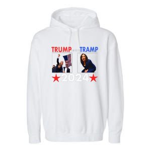 Vote For Trump Trump Vance 2024 Garment-Dyed Fleece Hoodie