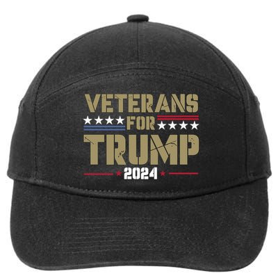 Veterans For Trump 2024 éLection 2024 7-Panel Snapback Hat