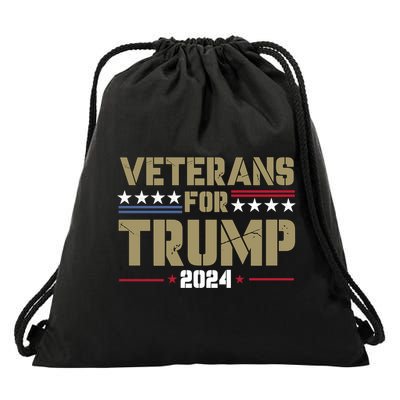 Veterans For Trump 2024 éLection 2024 Drawstring Bag