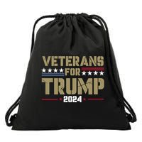 Veterans For Trump 2024 éLection 2024 Drawstring Bag