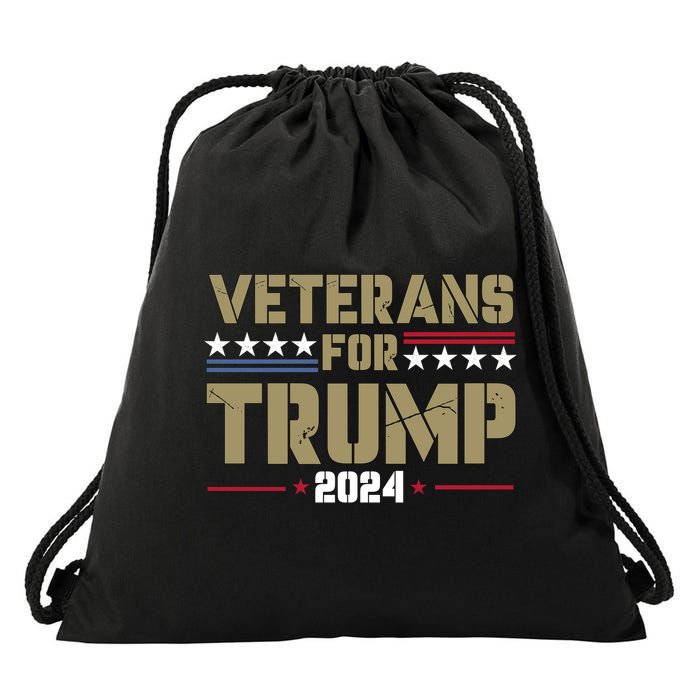 Veterans For Trump 2024 éLection 2024 Drawstring Bag