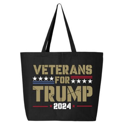 Veterans For Trump 2024 éLection 2024 25L Jumbo Tote