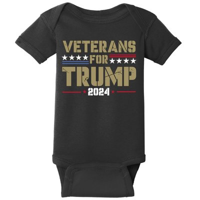 Veterans For Trump 2024 éLection 2024 Baby Bodysuit