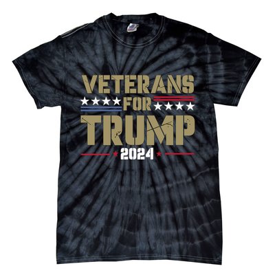 Veterans For Trump 2024 éLection 2024 Tie-Dye T-Shirt