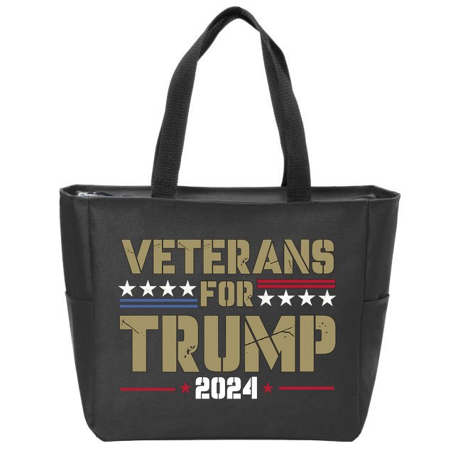 Veterans For Trump 2024 éLection 2024 Zip Tote Bag