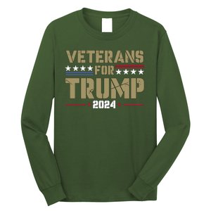 Veterans For Trump 2024 éLection 2024 Long Sleeve Shirt