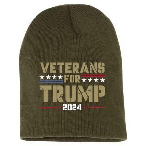 Veterans For Trump 2024 éLection 2024 Short Acrylic Beanie