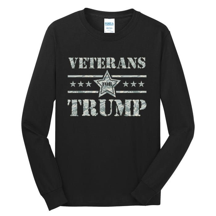 Veterans For Trump 2024 Tall Long Sleeve T-Shirt