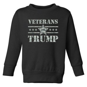 Veterans For Trump 2024 Toddler Sweatshirt